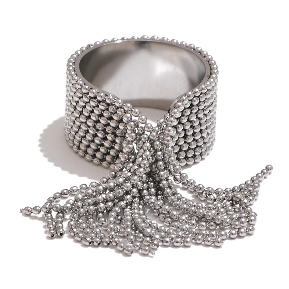 Tassel Ring Adjustable 18K Plated 