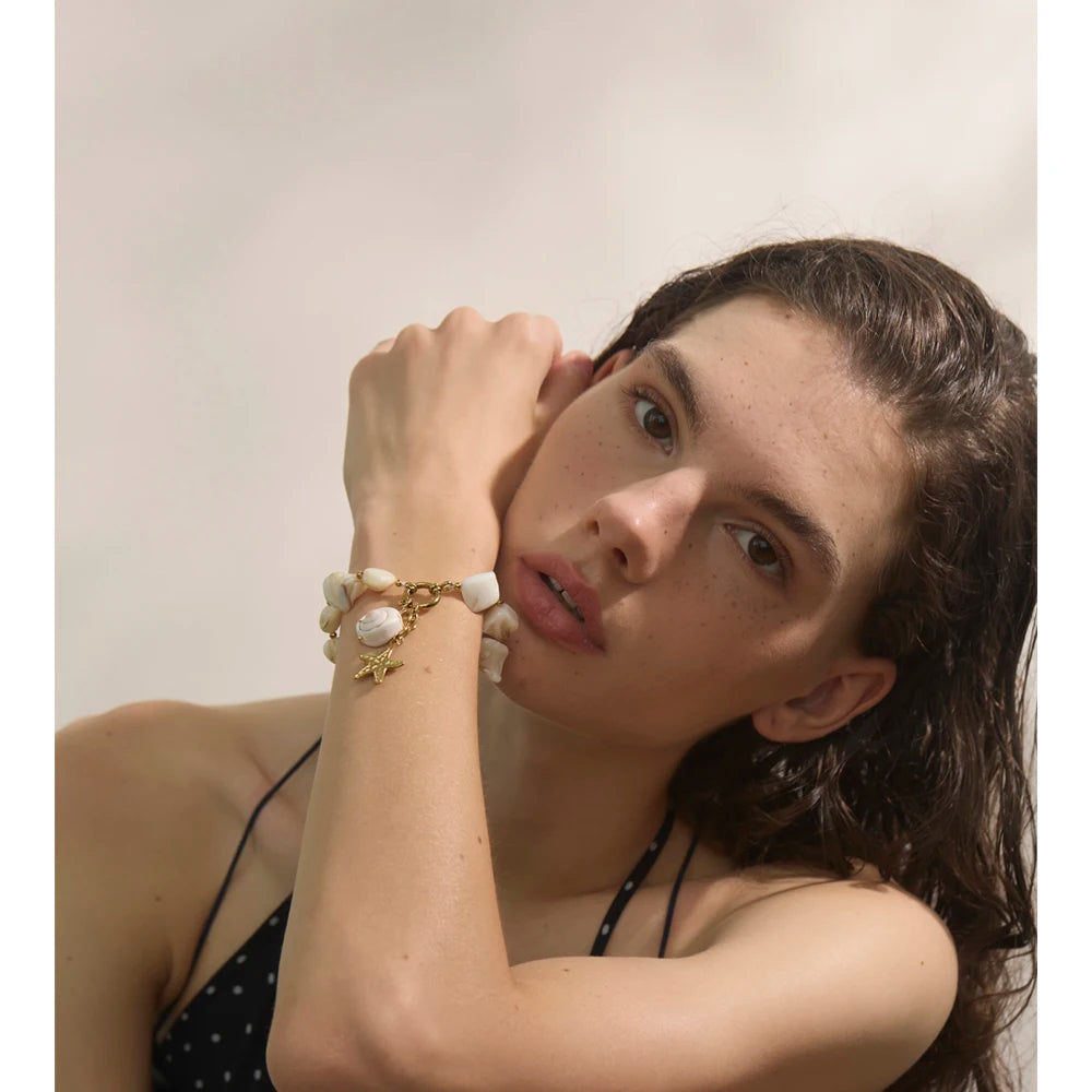  Shell Chain Conch Starfish Necklace 