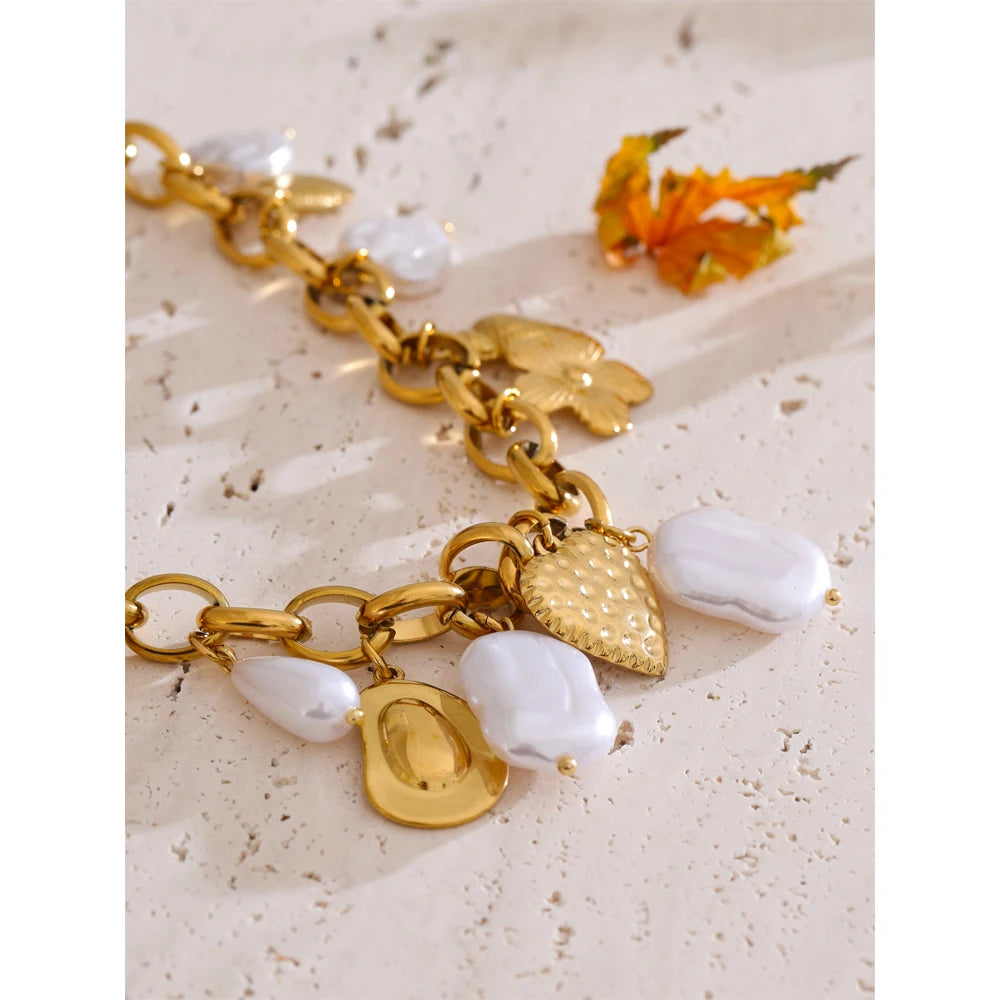  Pearls Seashell Turtle Necklace